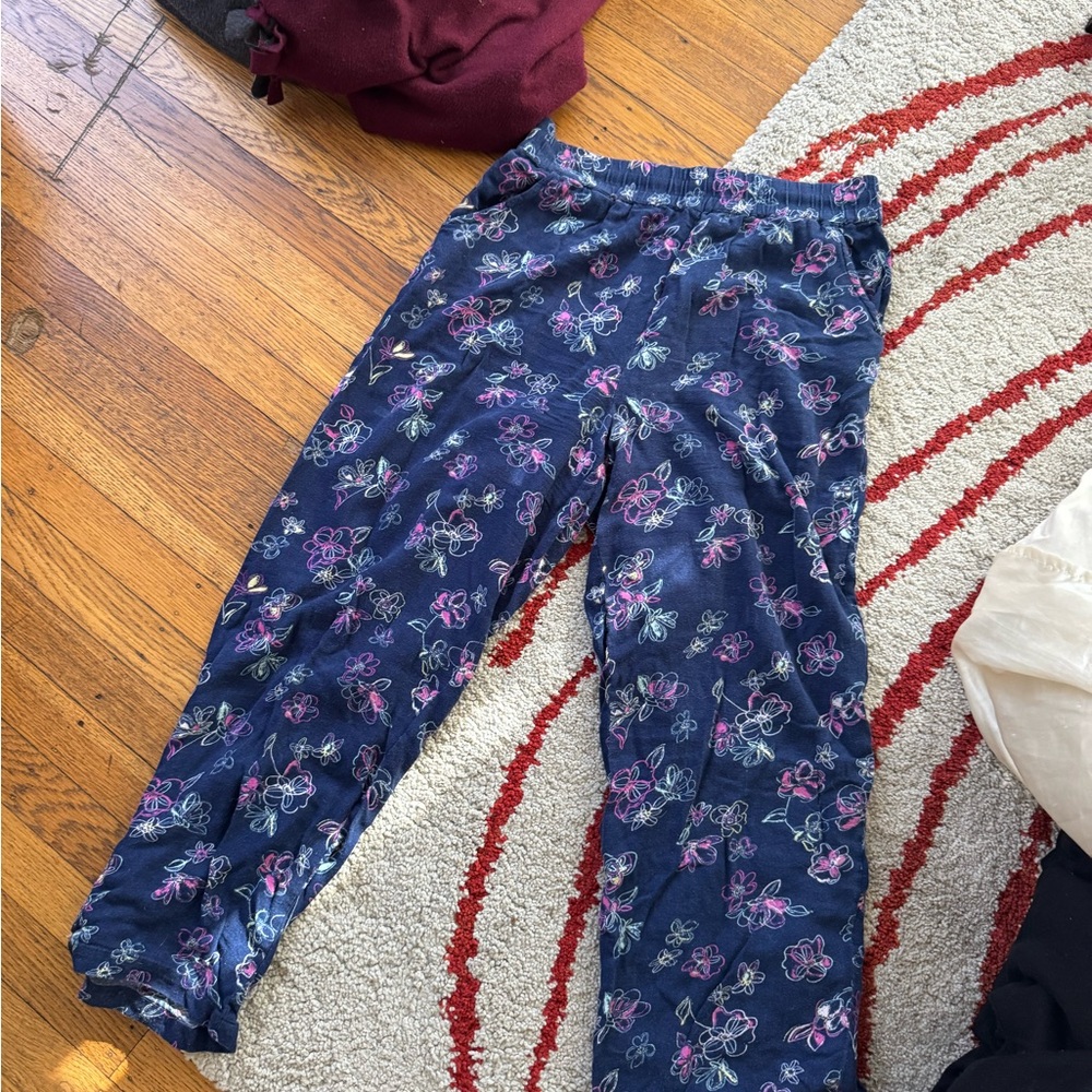 Floral PJ Bottoms - Navy